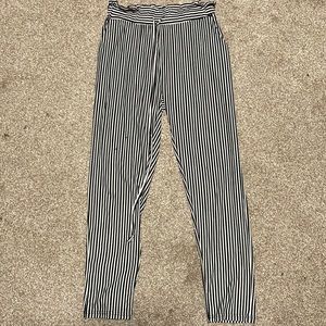 Black & White Striped Pants